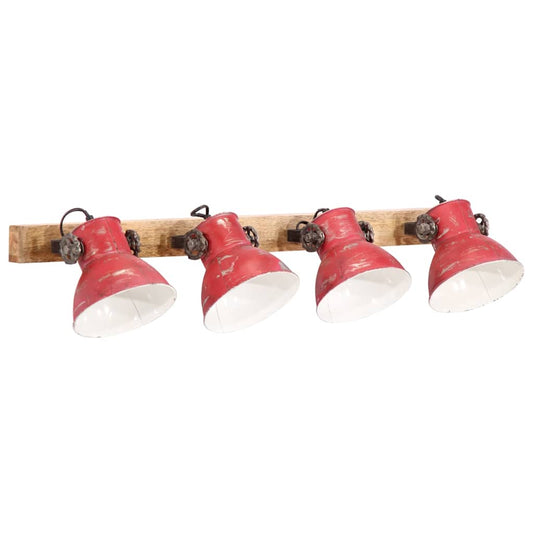 vidaXL Wall Lamp 25 W Distressed Red 90x25 cm E27