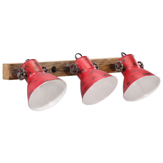 vidaXL Wall Lamp 25 W Distressed Red 65x25 cm E27