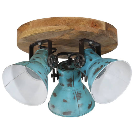 vidaXL Ceiling Lamp 25 W Distressed Blue 35x35x25 cm E27