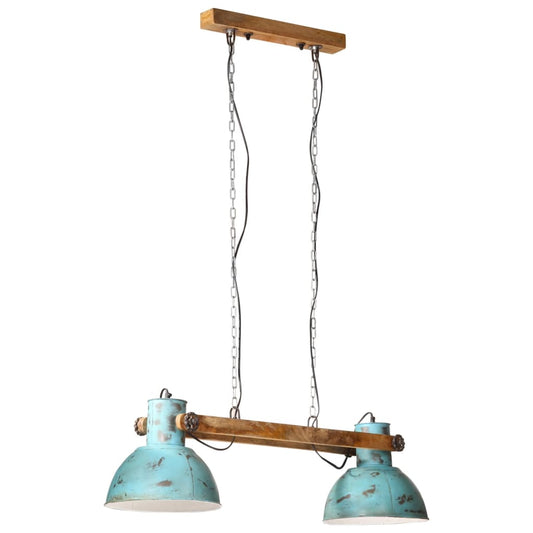 vidaXL Hanging Lamp 25 W Distressed Blue 85x28x109 cm E27