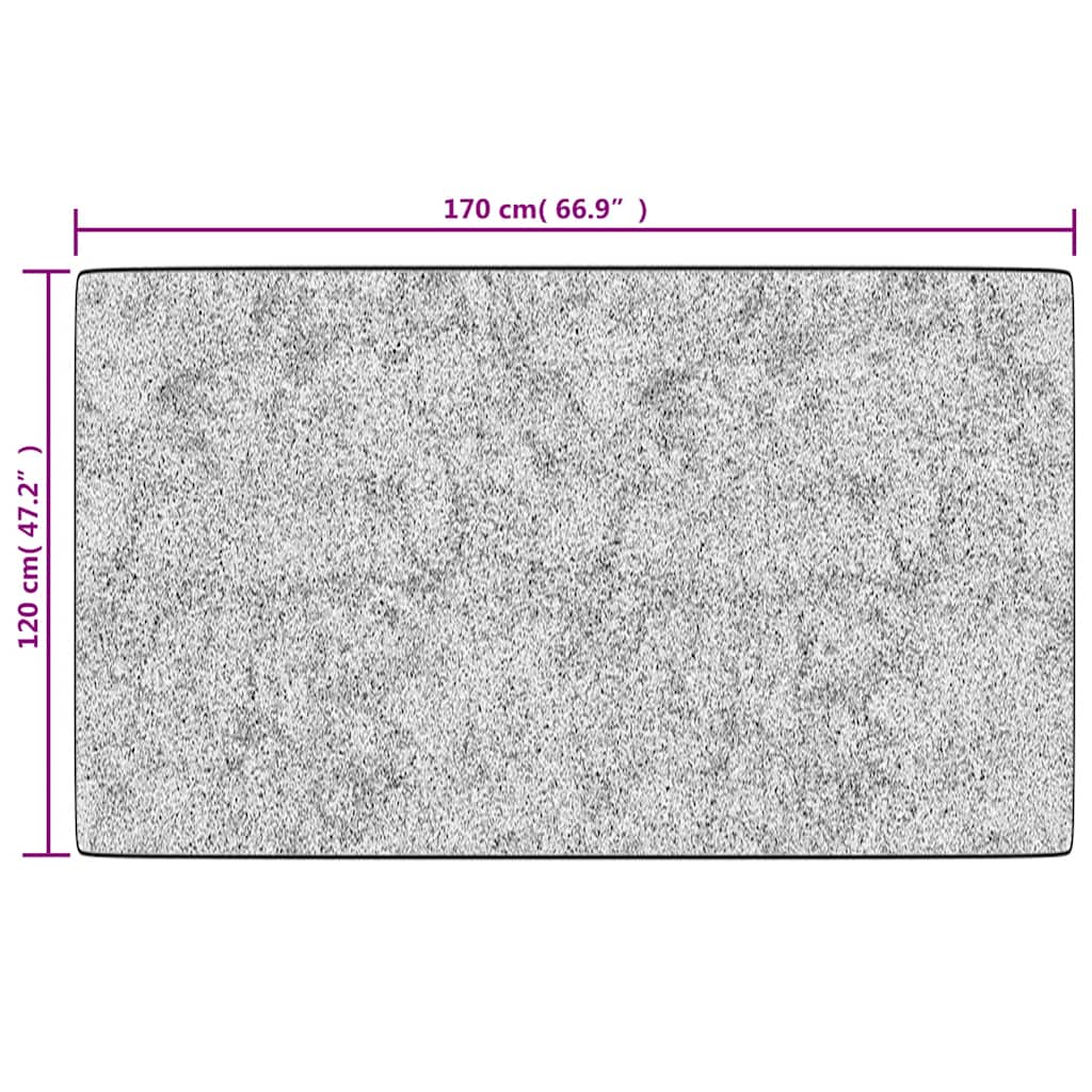 vidaXL Rug Washable Black and White 120x170 cm