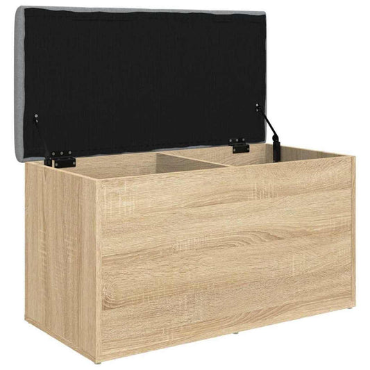 vidaXL Storage Bench Sonoma Oak 82x42x45 cm Engineered Wood