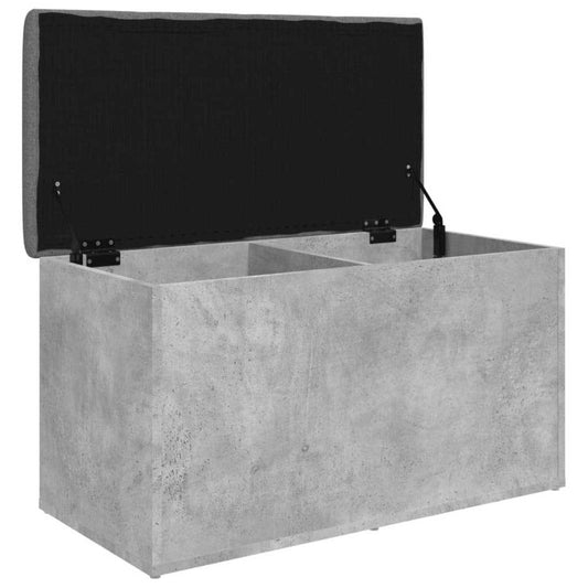 vidaXL Storage Bench Concrete Grey 82x42x45 cm Engineered Wood