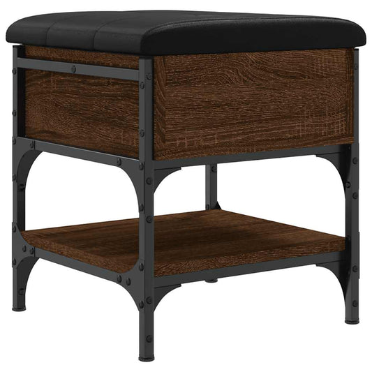 vidaXL Shoe Bench Brown Oak 42x42x45 cm Engineered Wood