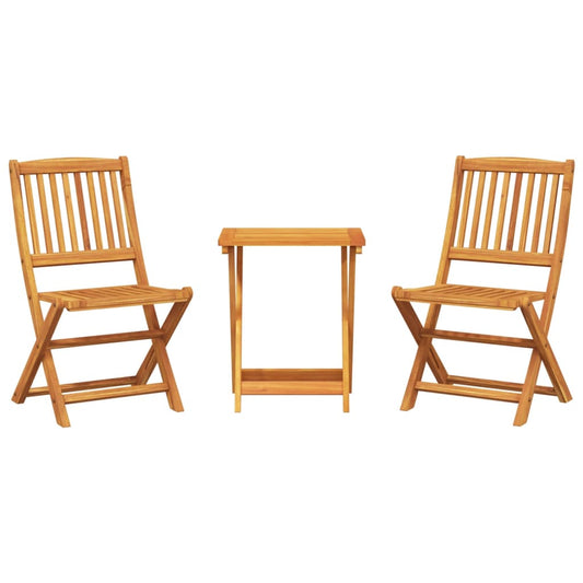 vidaXL 3 Piece Folding Garden Dining Set Solid Wood Acacia