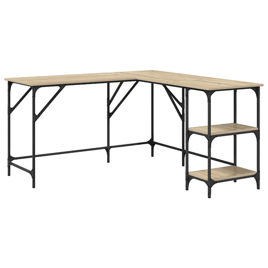 vidaXL Desk Sonoma Oak 139x139x75 cm Engineered Wood