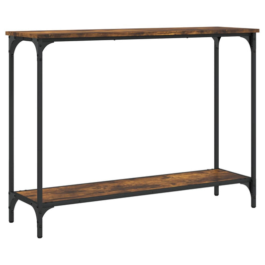 vidaXL Console Table Smoked Oak 101x30,5x75 cm Engineered Wood