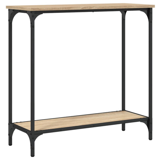 vidaXL Console Table | Sonoma Oak | Engineered Wood and Metal | Medium