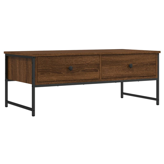 vidaXL Coffee Table Brown Oak 101x49x39,5 cm Engineered Wood