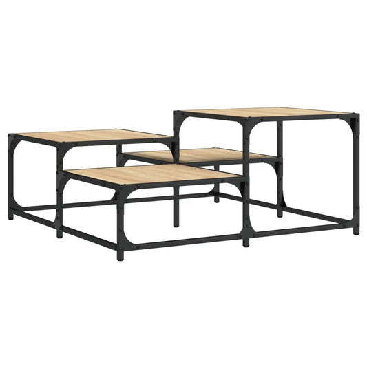 vidaXL Coffee Table Sonoma Oak 87,5x87,5x40 cm Engineered Wood