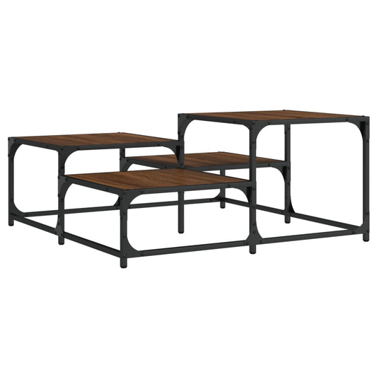 vidaXL Coffee Table Brown Oak 87,5x87,5x40 cm Engineered Wood