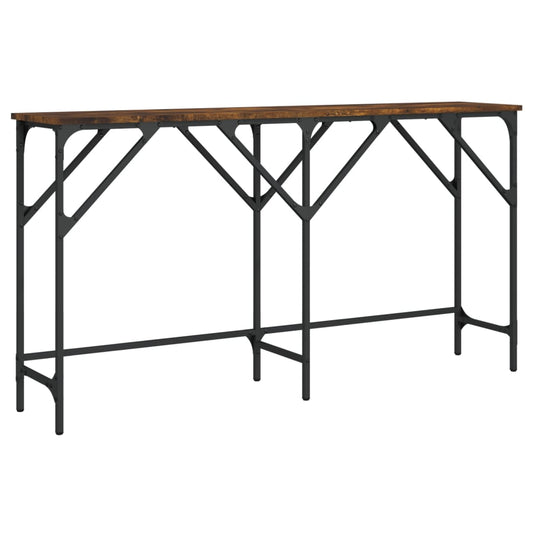 vidaXL Console Table Smoked Oak 140x29x75 cm Engineered Wood