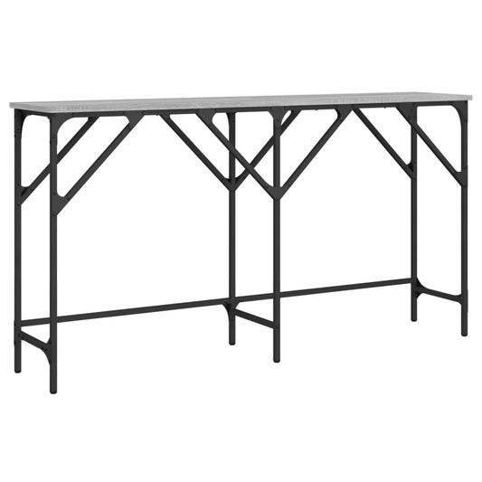 vidaXL Console Table Grey Sonoma 140x29x75 cm Engineered Wood