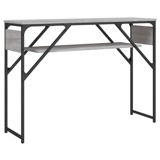 vidaXL Console Table with Shelf Grey Sonoma 105x30x75cm Engineered Wood
