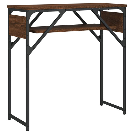 vidaXL Console Table with Shelf Brown Oak 75x30x75cm Engineered Wood