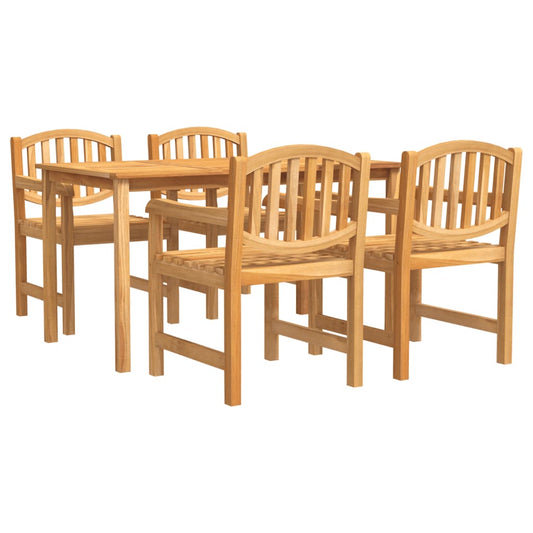 vidaXL Garden Dining Set | Natural Teak | Solid Teak Wood | Medium | Stackable