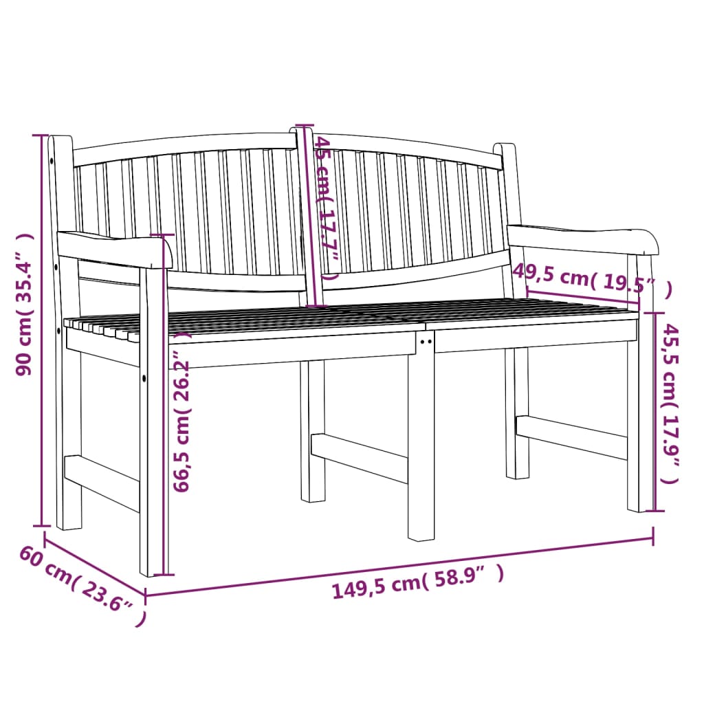 vidaXL Garden Dining Set | Solid teak wood | Large | Stackable