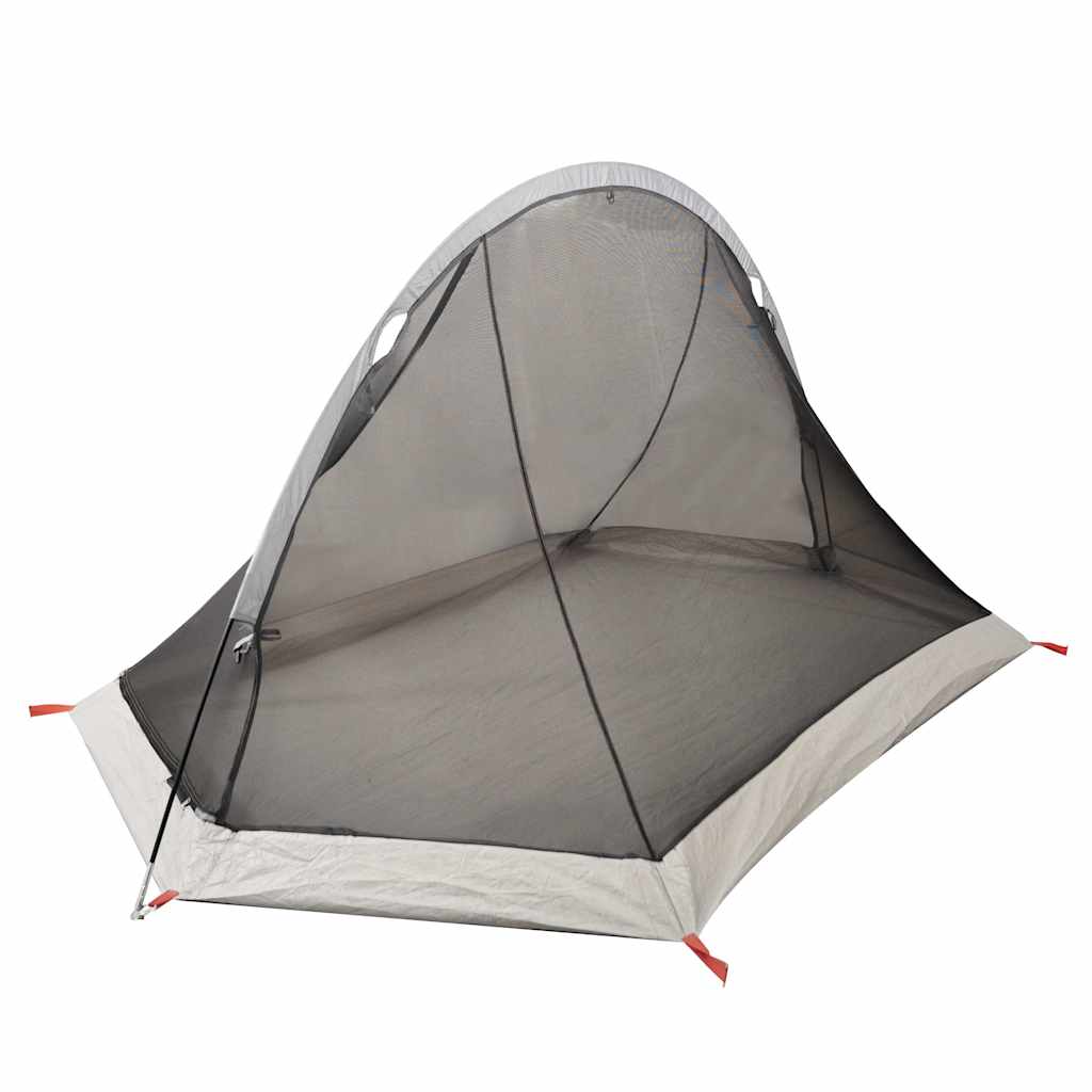 vidaXL Camping Tent Dome 2-Person Grey and Orange Waterproof