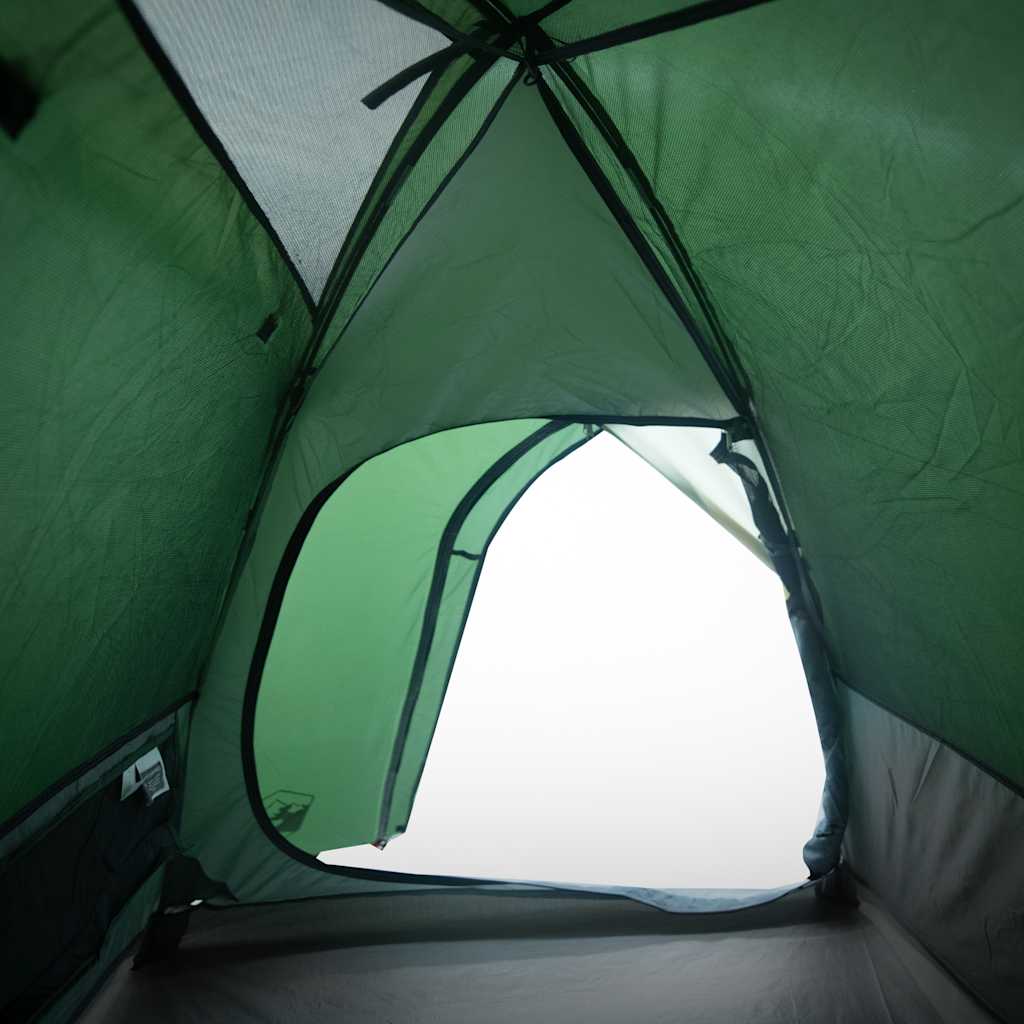 vidaXL Camping Tent Dome 4-Person Green Waterproof