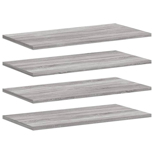 vidaXL Wall Shelves 4 pcs Grey Sonoma 60x20x1,5 cm Engineered Wood