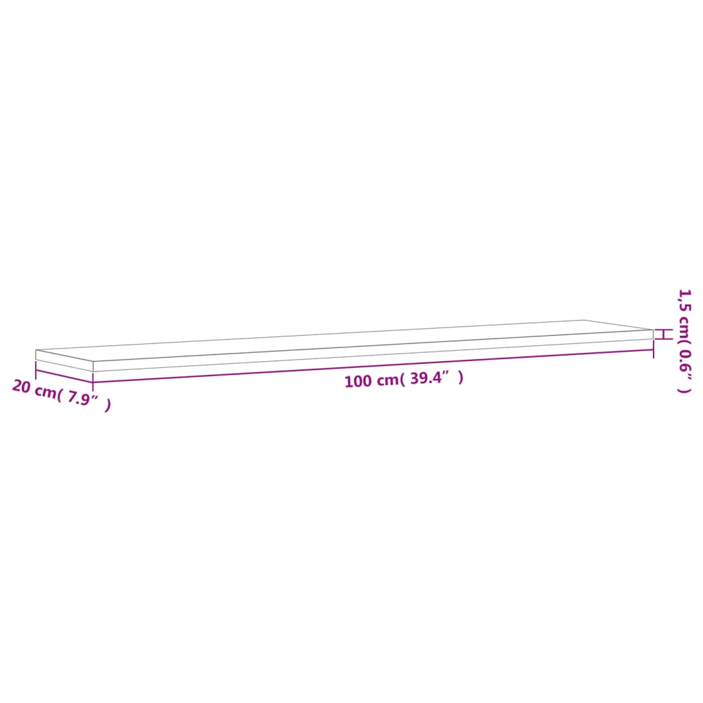 vidaXL Wall Shelves 4 pcs Grey Sonoma 100x20x1,5 cm Engineered Wood