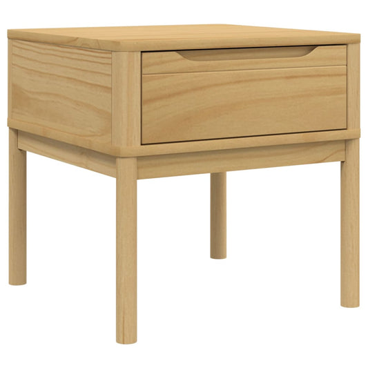 vidaXL Lamp Table "FLORO" Wax Brown 55x55x54 cm Solid Wood Pine