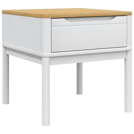 vidaXL Lamp Table "FLORO" White 55x55x54 cm Solid Wood Pine