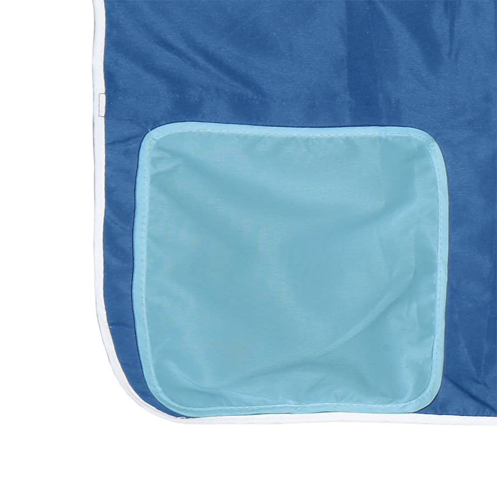 vidaXL Kids' Loft Bed with Curtains without Mattress Blue 90x190cm