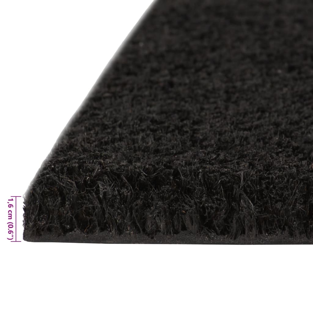 vidaXL Door Mats 2 pcs Black 40x60 cm Tufted Coir