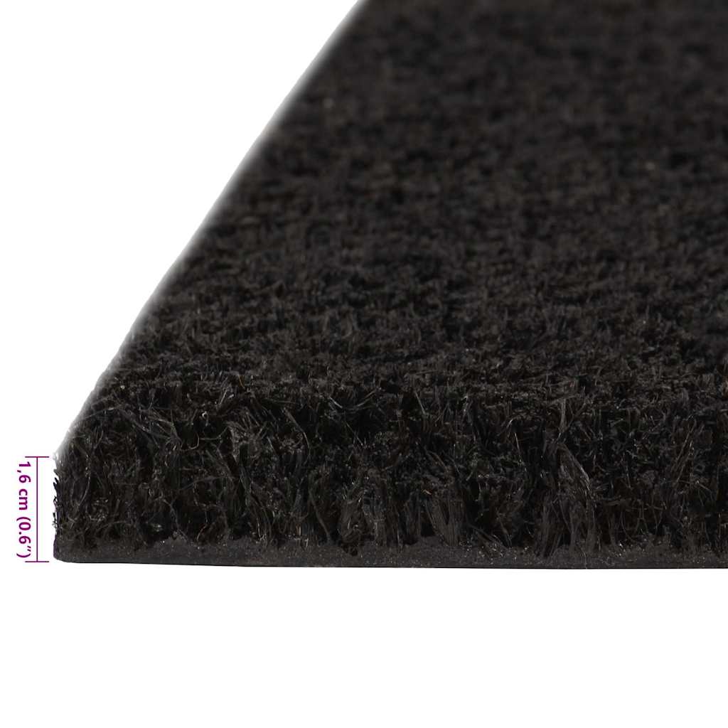 vidaXL Door Mats 5 pcs Black 40x60 cm Tufted Coir