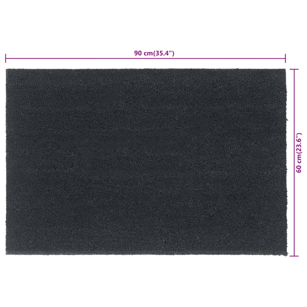 vidaXL Door Mat Dark Grey 60x90 cm Tufted Coir