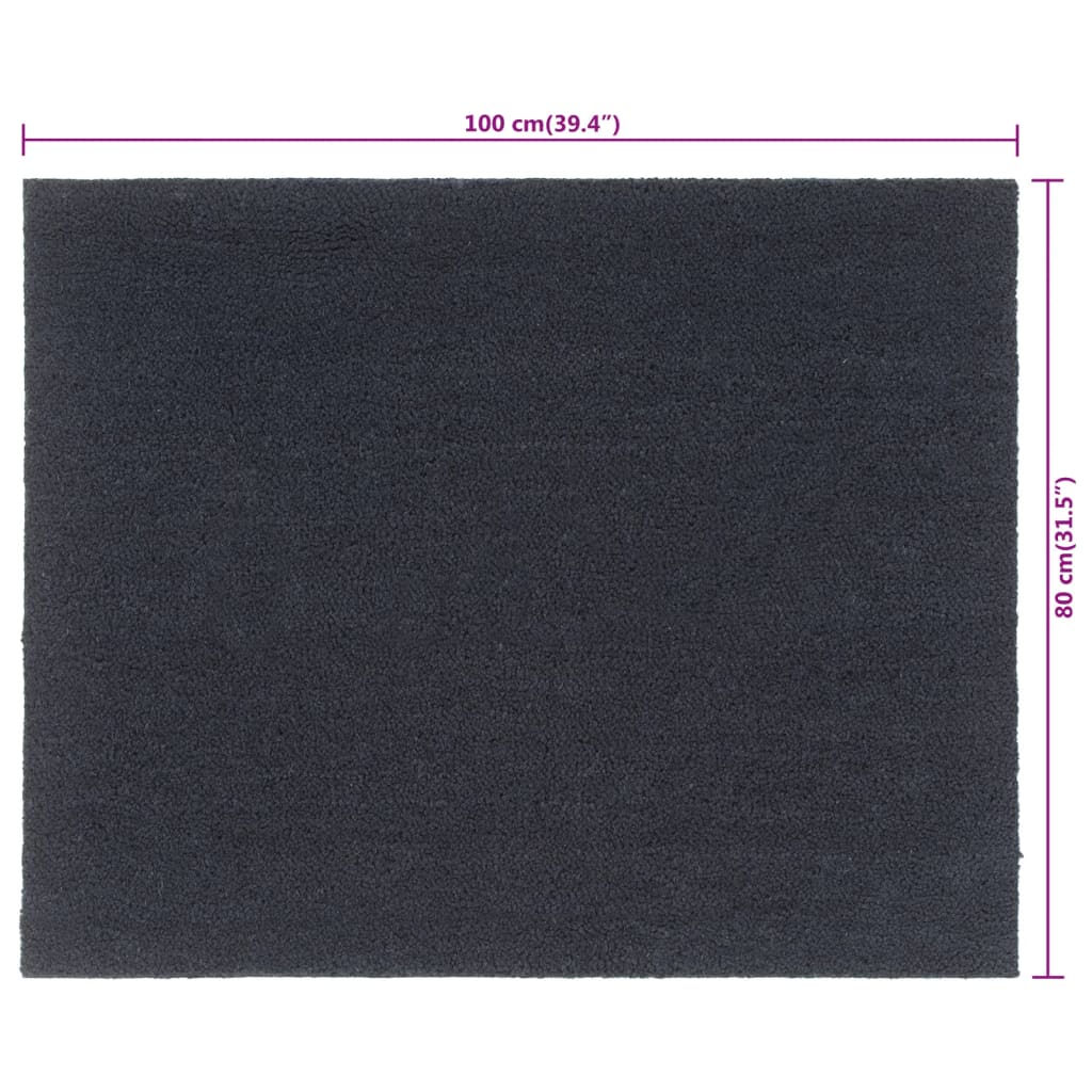 vidaXL Door Mat Dark Grey 80x100 cm Tufted Coir