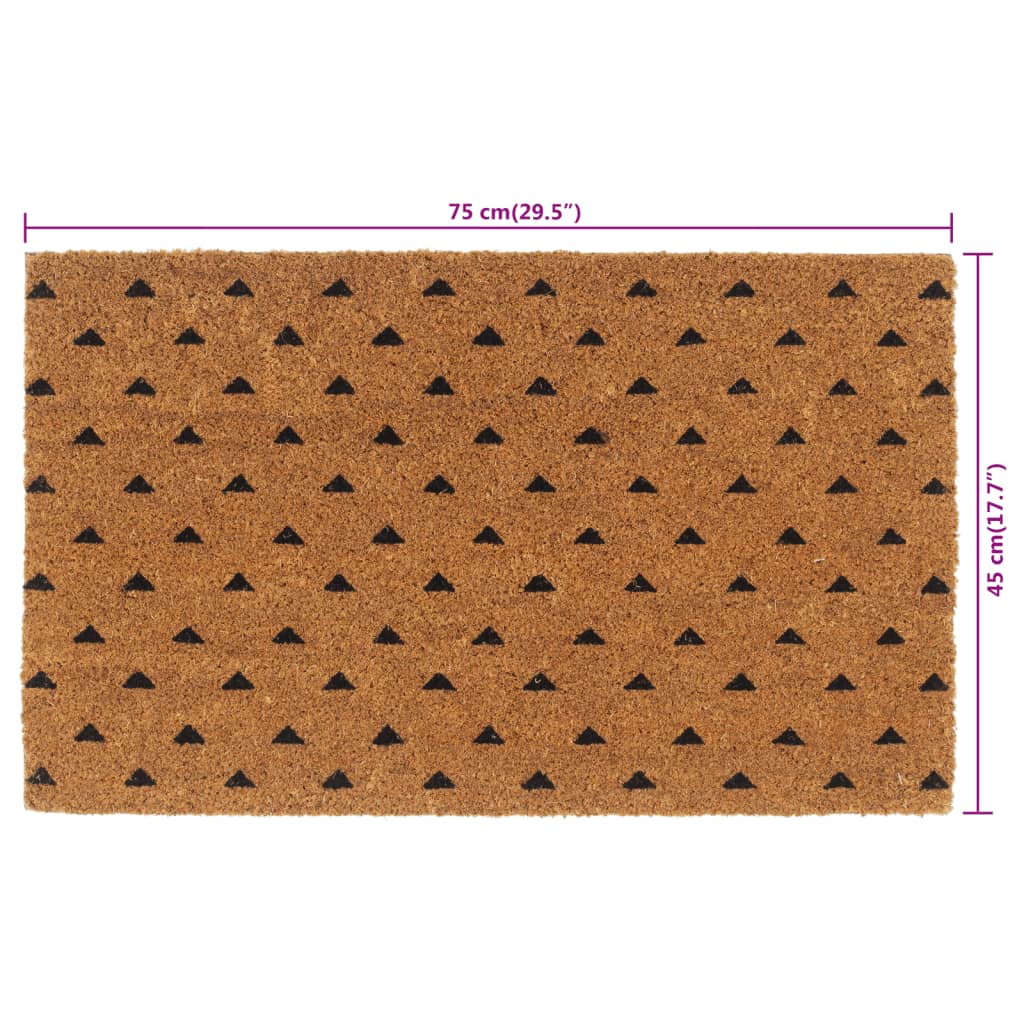 vidaXL Door Mat Natural 45x75 cm Tufted Coir