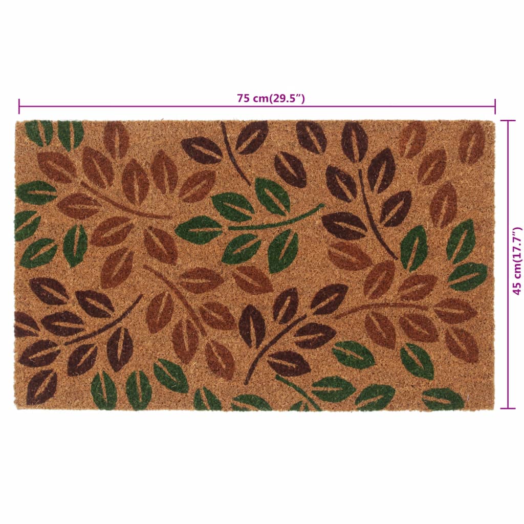 vidaXL Door Mat Natural 45x75 cm Tufted Coir