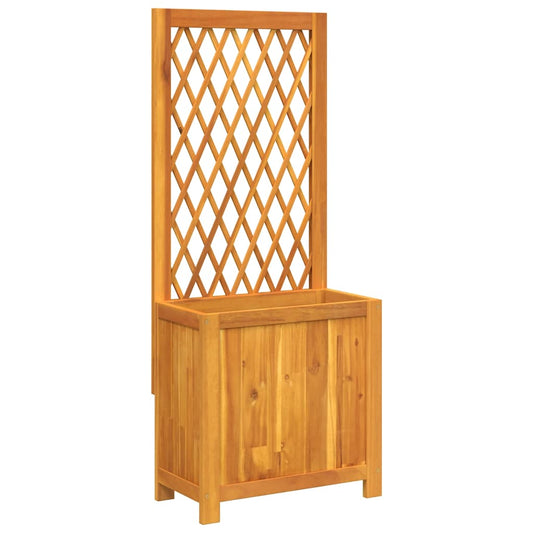vidaXL Planter with Trellis 55x29,5x132 cm Solid Wood Acacia