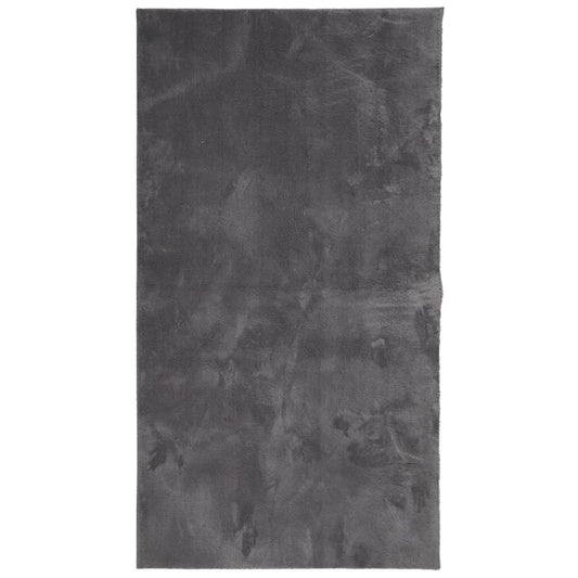 vidaXL Rug HUARTE Short Pile Soft and Washable Anthracite 60x110 cm