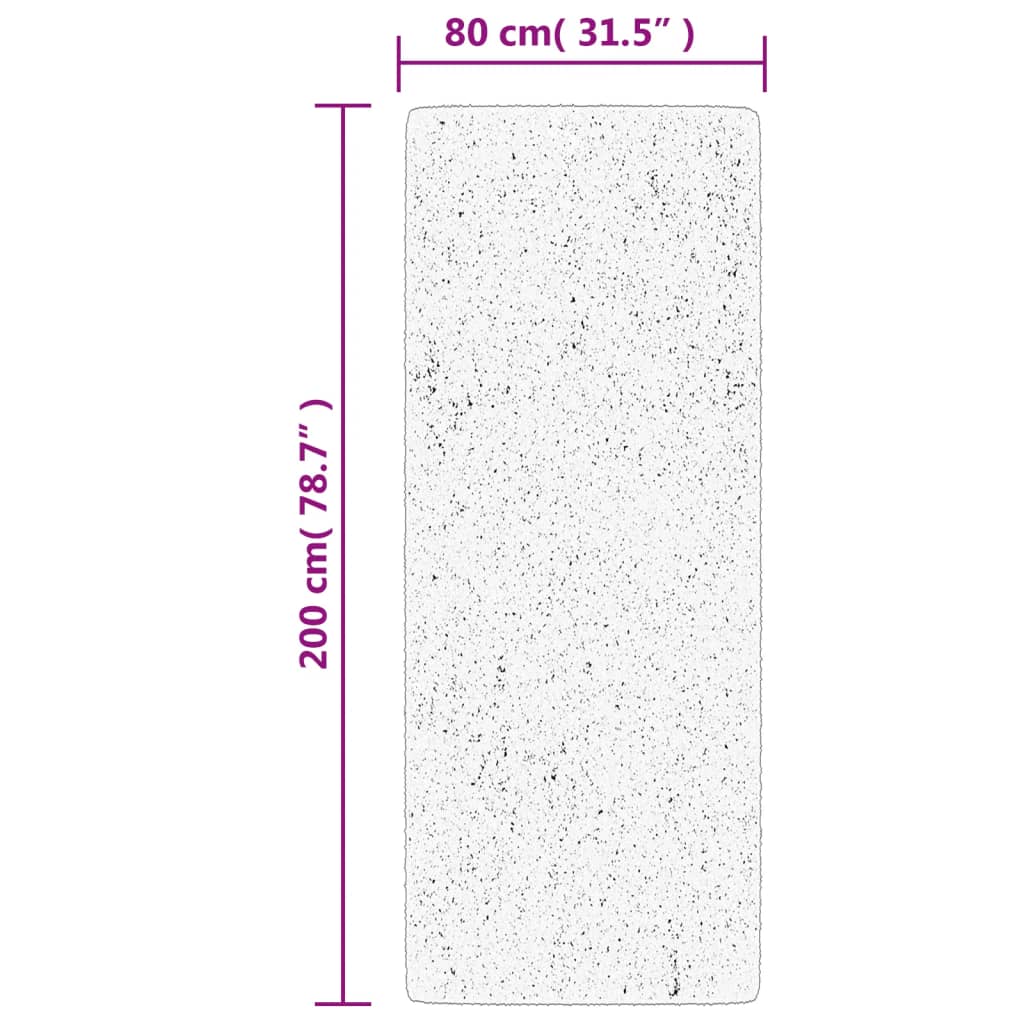 vidaXL Rug HUARTE Short Pile Soft and Washable Sand 80x200 cm