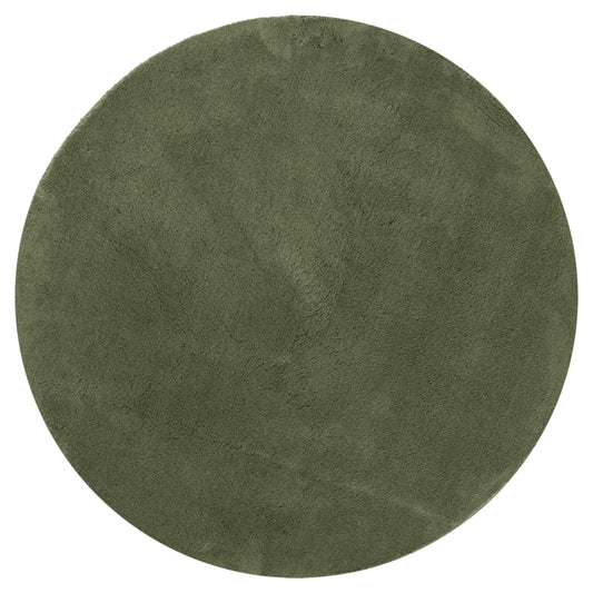 vidaXL Rug HUARTE Short Pile Soft and Washable Forest Green Ø 80 cm