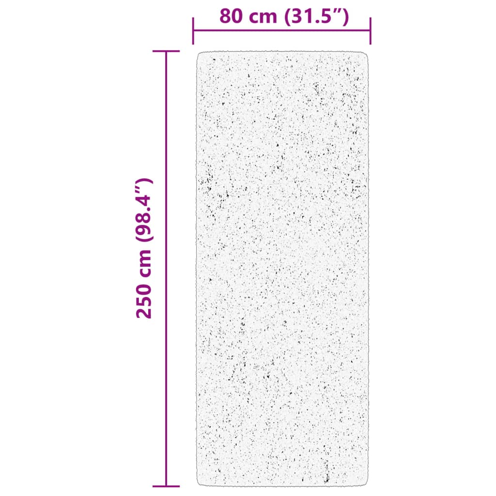 vidaXL Rug HUARTE Short Pile Soft and Washable Blue 80x250 cm