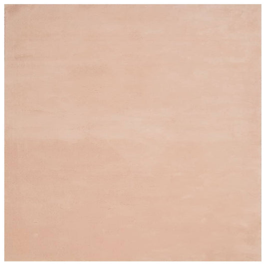 vidaXL Rug HUARTE Short Pile Soft and Washable Blush 160x160 cm