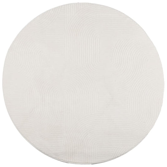 vidaXL Rug IZA Short Pile Scandinavian Look Cream Ø 120 cm