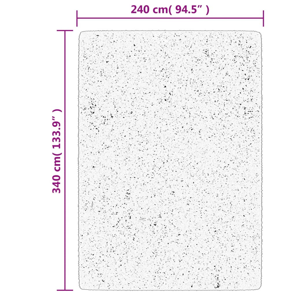 vidaXL Rug IZA Short Pile Scandinavian Look Grey 240x340 cm