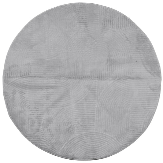 vidaXL Rug IZA Short Pile Scandinavian Look Grey Ø 80 cm