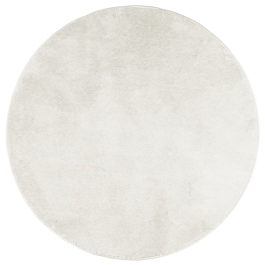 vidaXL Rug OVIEDO Short Pile Cream Ø 160 cm
