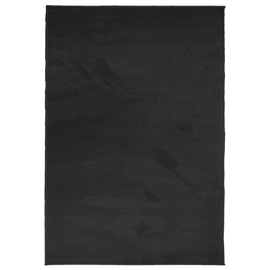 vidaXL Rug OVIEDO Short Pile Black 140x200 cm