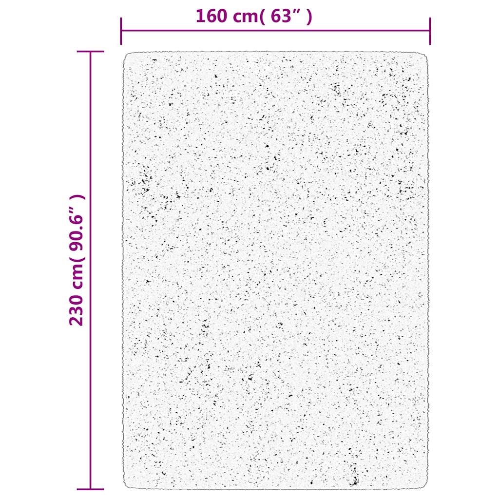 vidaXL Rug OVIEDO Short Pile Black 160x230 cm