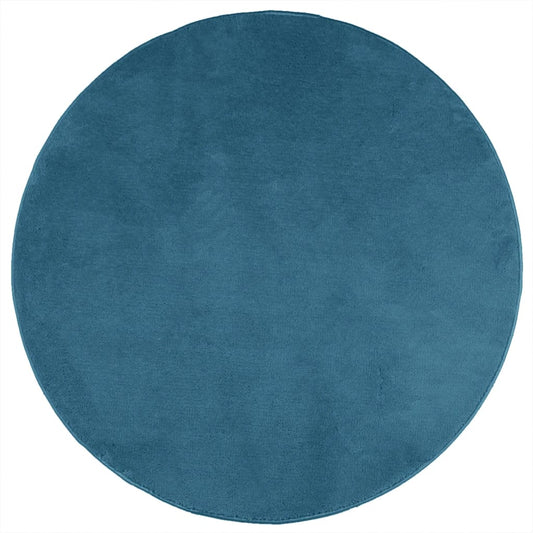 vidaXL Rug OVIEDO Short Pile Turquoise Ø 200 cm