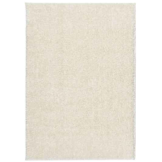 vidaXL Rug ISTAN High Pile Shiny Look Cream 120x170 cm