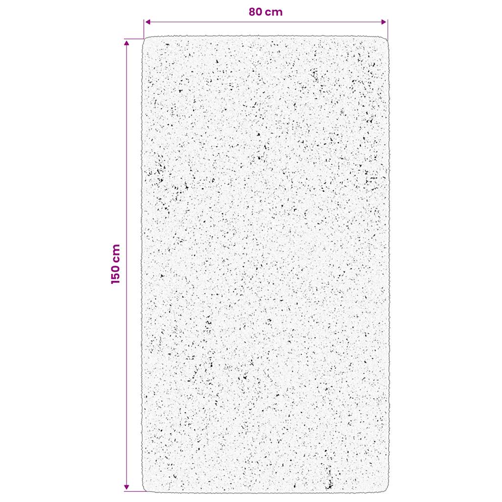 vidaXL Rug ISTAN High Pile Shiny Look Grey 80x150 cm