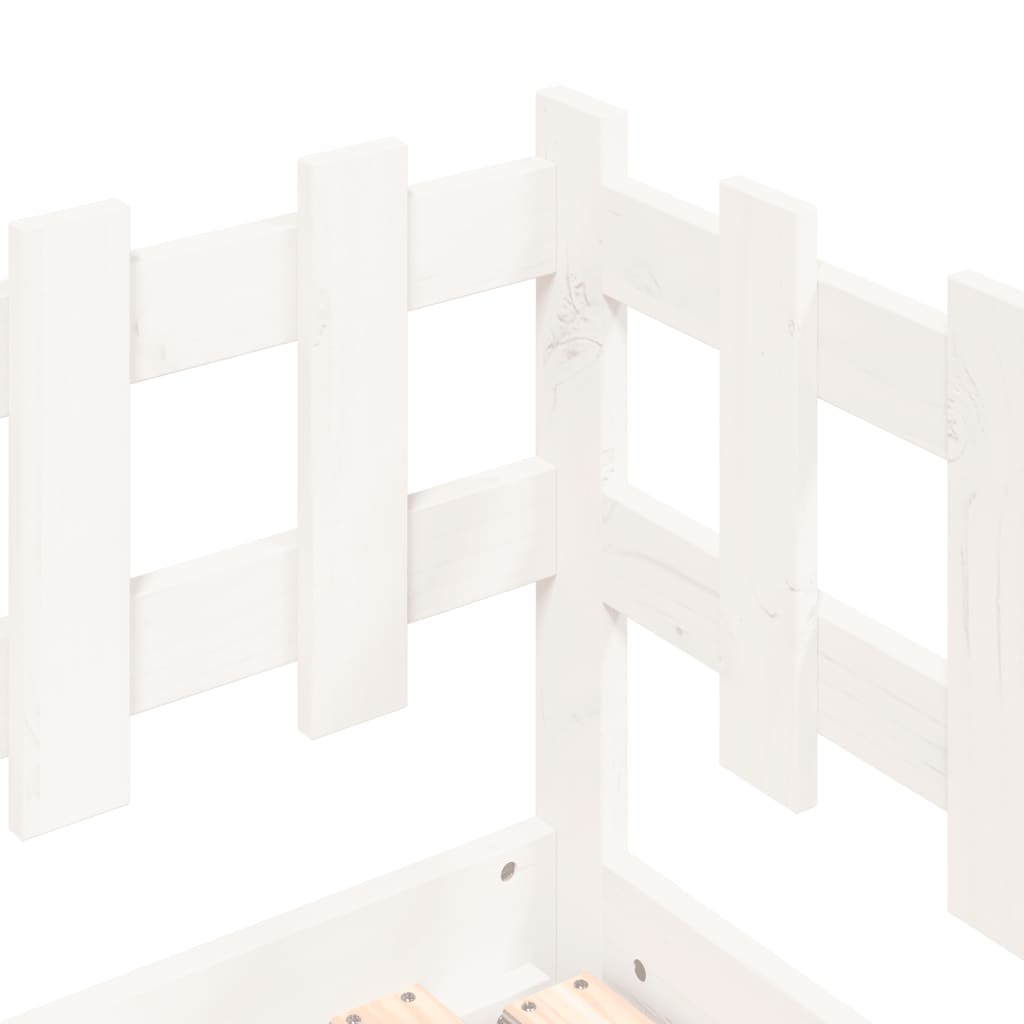 vidaXL Pull-out Day Bed without Mattress White 2x(90x190) cm Solid Wood